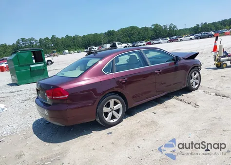 2012 Volkswagen Passat 2.5L Se из США, поврежденный, VIN 1VWBP7A39CC007048